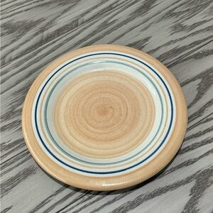 Louisville Stoneware Orange Striped 9” Serving Plate